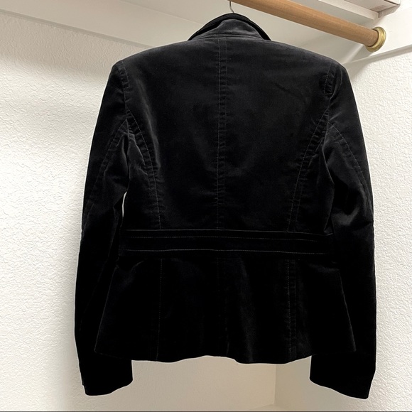 TALBOTS•Black Velour Single Button Jacket Blazer | Sz 4 - Picture 2 of 10